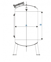 Stainless steel aseptic water tank storage tank